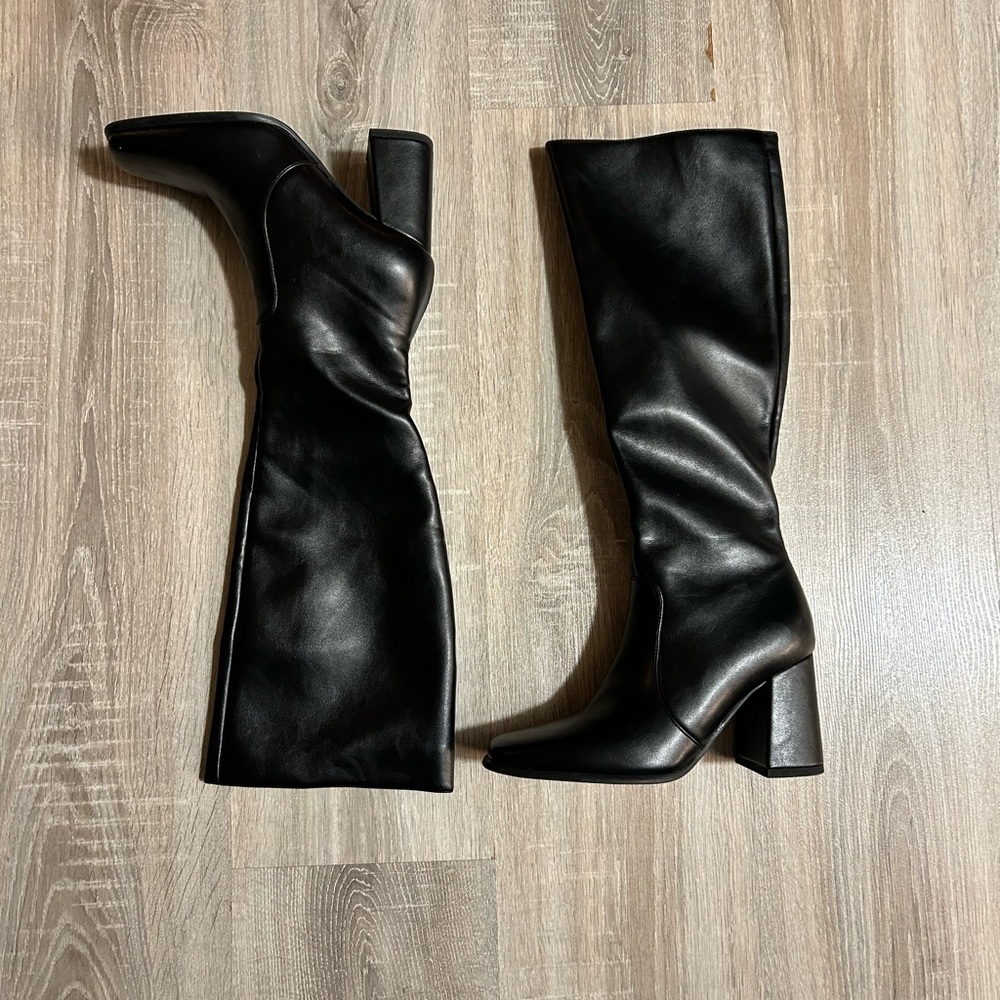 Black Knee-High Boots